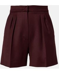 Max Mara - Ozieri High-Rise Virgin Wool Shorts - Lyst