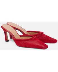 The Attico - Juno 75 Calf Hair Mules - Lyst