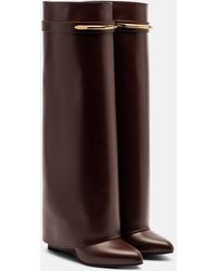 Givenchy - Shark 95 Leather Knee-High Boots - Lyst
