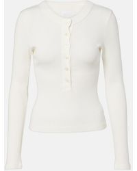 Citizens of Humanity - Varra Ribbed-Knit Henley Shirt - Lyst