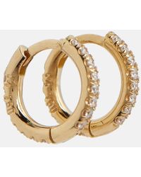 Ileana Makri - Mini 18kt Yellow Gold Hoop Earrings With Diamonds - Lyst