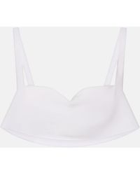 Prada - Silk Crepe De Chine Bra Top - Lyst