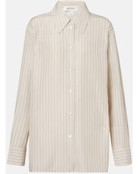 Rohe - Oversized Striped Silk Shirt - Lyst