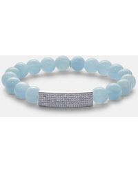 Sydney Evan - 14Kt Beaded Bracelet With Diamonds And - Lyst
