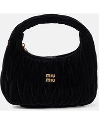 Miu Miu - Wander Small Velvet Shoulder Bag - Lyst