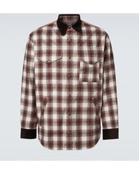 Junya Watanabe - Checked Cotton Flannel Jacket - Lyst