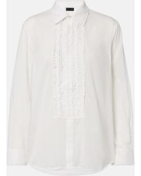 Nili Lotan - Nathael Ruffled Cotton Poplin Shirt - Lyst