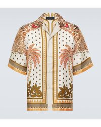 Amiri - Printed Silk Twill Bowling Shirt - Lyst