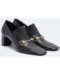 Gucci - Galleria Horsebit Leather Loafer Pumps - Lyst