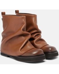 The Attico - Mini Robin Leather Combat Boots - Lyst