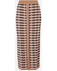 JOSEPH - Checked Wool And Silk Maxi Skirt - Lyst