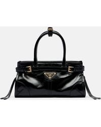 Prada - Bonnie Mini Leather Top-Handle Bag - Lyst