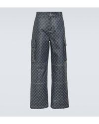Gucci - GG Jacquard Cargo Jeans - Lyst