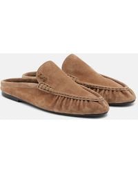 Saint Laurent - Le Loafer Suede Mules - Lyst