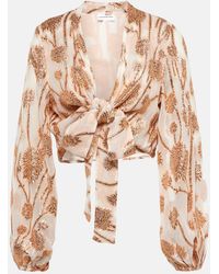 Alexandra Miro - Tabitha Embellished Crop Top - Lyst