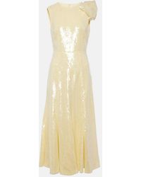 Roland Mouret - Sequined Flared Midi Dress - Lyst