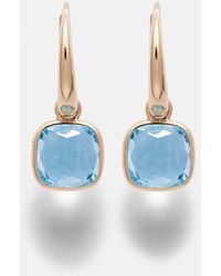 Pomellato - Nudo Mini 18Kt Rose Earrings With Topazes - Lyst