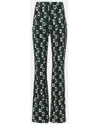 Diane von Furstenberg - Brooklyn Printed Jersey Flared Pants - Lyst