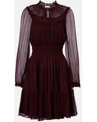 Ulla Johnson - Minikleid Ava Aus Seidenchiffon - Lyst