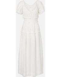 Doen - Leanne Cotton Poplin Midi Dress - Lyst
