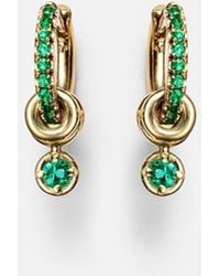 Spinelli Kilcollin - Zahra 18Kt Hoop Earrings With Emeralds - Lyst
