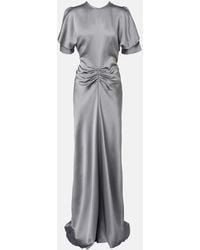 Victoria Beckham - Robe Longue Isabella En Satin - Lyst