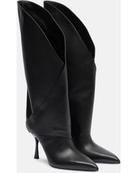 Balmain - Twist 95 Leather Knee-High Boots - Lyst