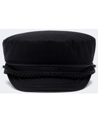 Fendi - Logo Cotton Newsboy Hat - Lyst