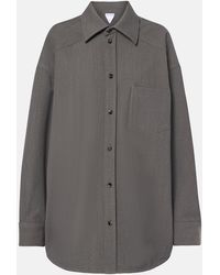 Bottega Veneta - Oversized Wool-Blend Shirt - Lyst