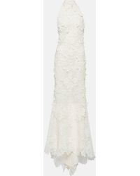 Alexander McQueen - Robe longue en coton melange - Lyst