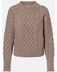 Emilia Wickstead - Emory Cable-Knit Wool Sweater - Lyst