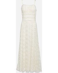 Rodarte - Floral Lace And Tulle Maxi Dress - Lyst