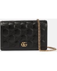 Gucci - GG Matelasse Leather Chain Wallet - Lyst