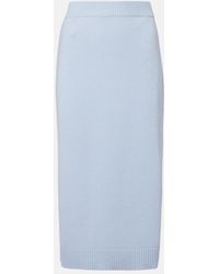 Carolina Herrera - Wool And Cashmere Pencil Skirt - Lyst
