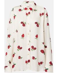 KHAITE - Argo Printed Twill Shirt - Lyst