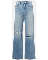 SLVRLAKE Denim - Grace Mid-Rise Wide-Leg Jeans - Lyst