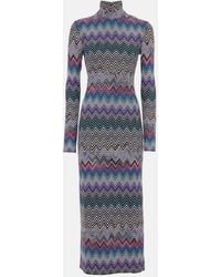 Missoni - Zigzag Woven Midi Dress - Lyst