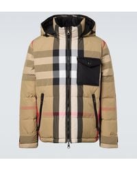 Burberry - Check Reversible Hooded Down Jacket - Lyst