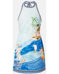 ALÉMAIS - Island Printed Cotton Minidress - Lyst