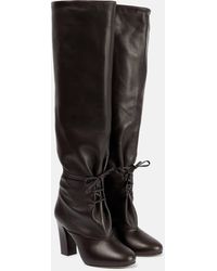 Lemaire - Over-the-knee Laced Leather Boots - Lyst