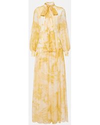 Erdem - Printed Silk Voile Gown - Lyst