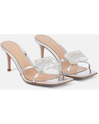 Gianvito Rossi - Jaipur Embellished Leather Mules - Lyst