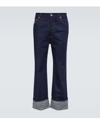 Loewe - Jeans flared Fisherman con risvolto - Lyst