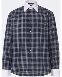 Brunello Cucinelli - Checked Cotton-Blend Flannel Shirt - Lyst
