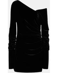 SIR. - Ettore Ruched Velvet Minidress - Lyst