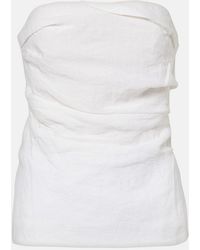 TOVE - Izel Draped Linen Top - Lyst