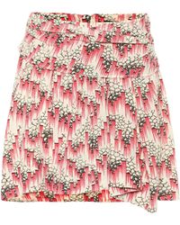 Isabel Marant Jupe Roxana imprimée en soie mélangée - Rose