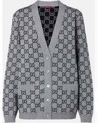 Gucci - Cardigan Gg Aus Einem Wollgemisch - Lyst