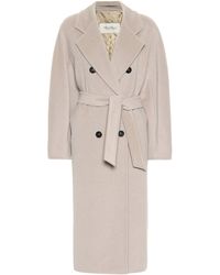 Max Mara Madame Wool And Cashmere-blend Coat - Natural