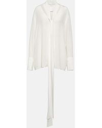 Givenchy - Blusa in crepe de chine di seta - Lyst